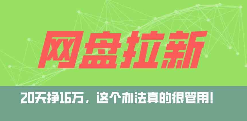 （9373期）网盘拉新+私域全自动玩法，0粉起号，小白可做，当天见收益，已测单日破5000-92资源网