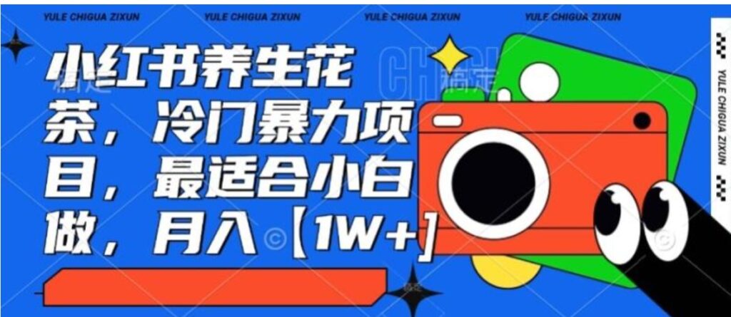 小红书养生花茶,冷门暴力项目,最适合小白做,月入【1W+】-副业项目资源网