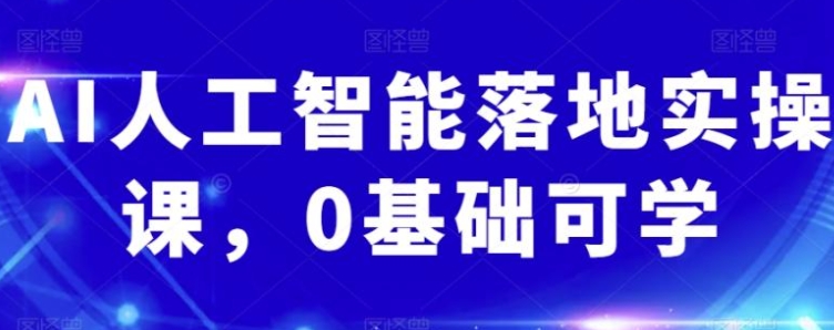 AI人工智能落地实操课，0基础可学-92资源网