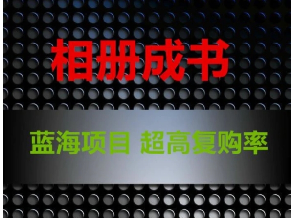 相册成书，蓝海项目，认真操作月入过万-92资源网