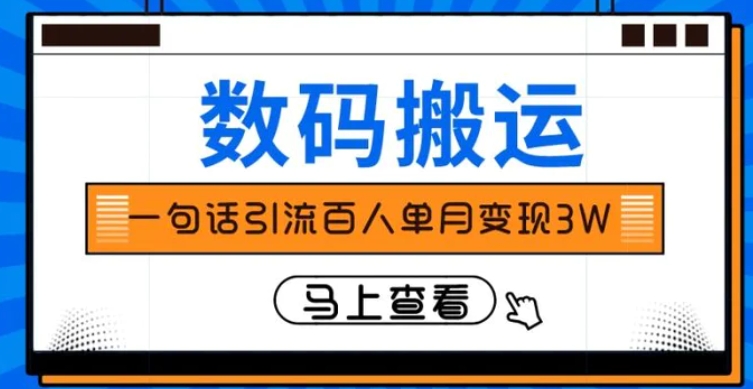 仅靠一句话引流百人变现3万？-92资源网