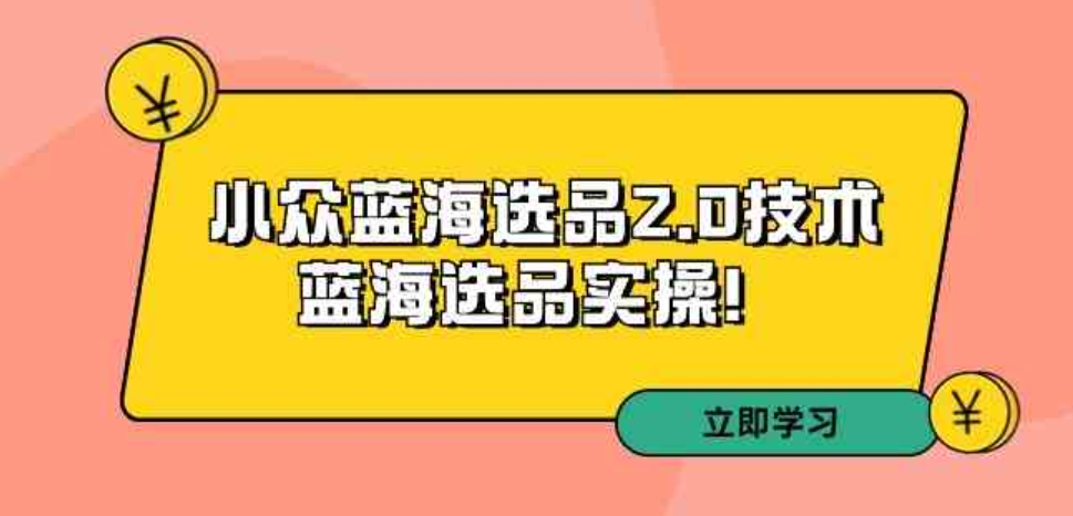 （9189期）拼多多培训第33期：小众蓝海选品2.0技术-蓝海选品实操！-92资源网