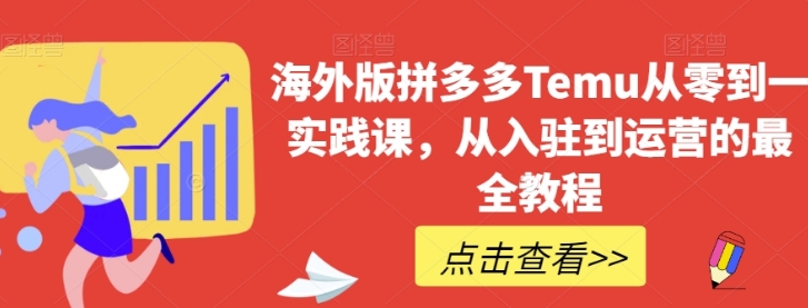 海外版拼多多Temu从零到一实践课，从入驻到运营的最全教程-92资源网