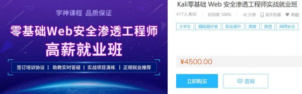 Kali安全渗透高级工程师，Web安全实战就业班培训教程-92资源网