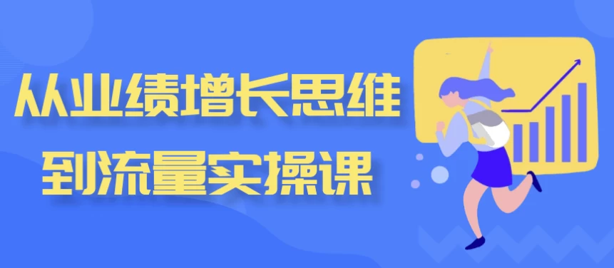 从业绩增长思维到流量实操课-92资源网