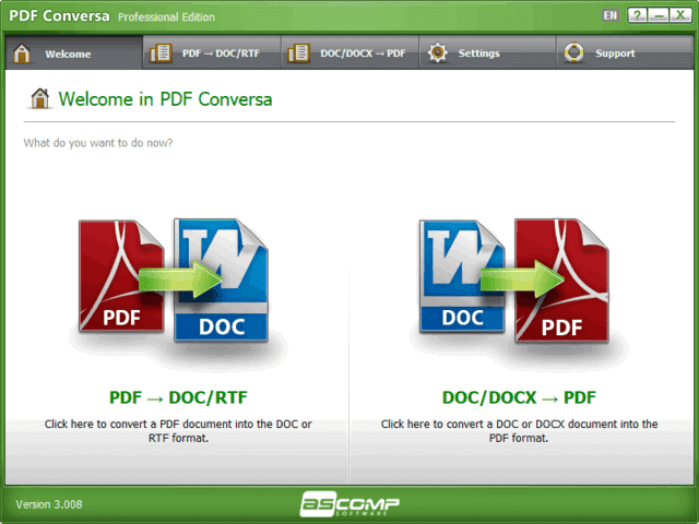 ASCOMP PDF Conversa(PDF转换工具) Pro v3.011 便携版-92资源网