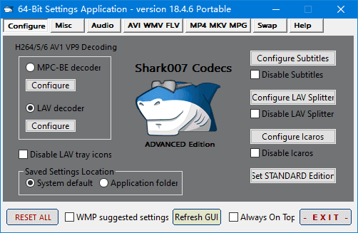 Shark007 Codecs(多媒体编解码器套件) v20.0.9 便携版-92资源网