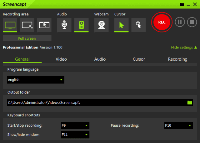 ASCOMP Screencapt Pro(屏幕捕捉录制工具) v2.000 便携版-92资源网