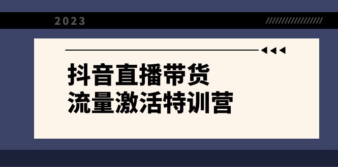 （8185期）抖音直播带货-流量激活特训营，入行新手小白主播必学（21节课+资料）-92资源网