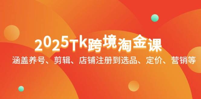（14638期）2025Tk跨境淘金课：涵盖养号、剪辑、店铺注册到选品、定价、营销等-92资源网