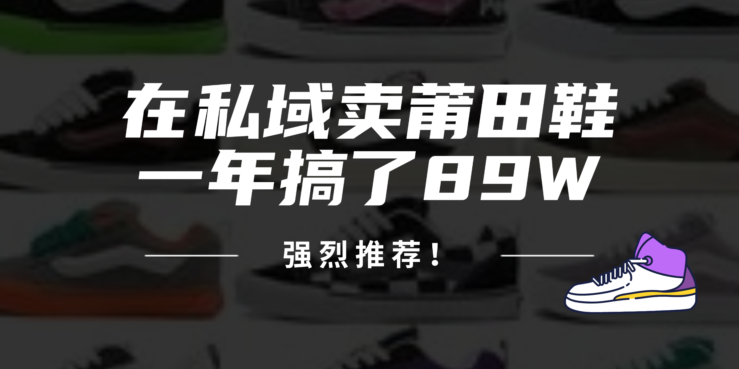（12370期）24年在私域卖莆田鞋，一年搞了89W，强烈推荐！-92资源网