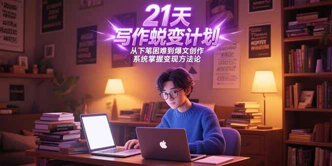 （15204期）21天写作蜕变计划，从下笔困难到爆文创作，系统掌握变现方法论-92资源网
