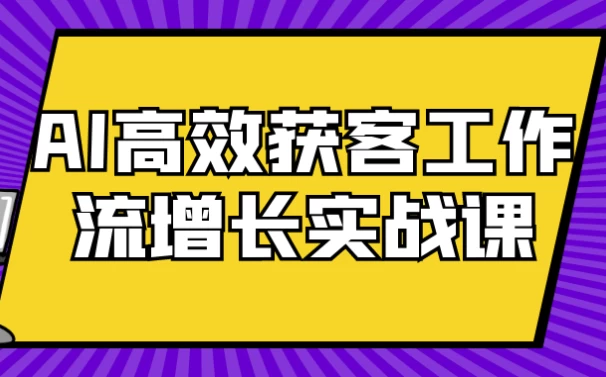 AI高效获客工作流增长实战课-92资源网