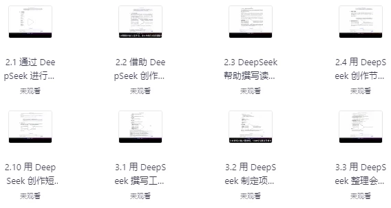 DeepSeek实战手册 (120集)-92资源网