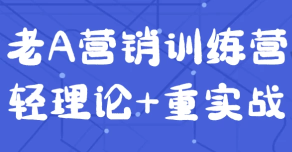 老A营销训练营轻理论+重实战-副业项目资源网