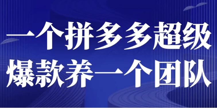 一个拼多多超级爆款养一个团队-92资源网