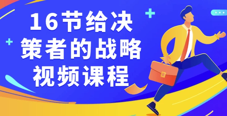 16节给决策者的战略视频课程-92资源网