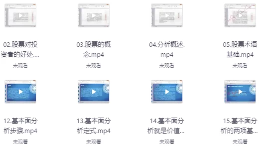 零基础学股票-从入门到高级（158课时）-92资源网