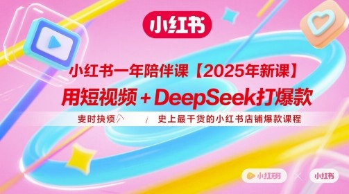 用短视频+DeepSeek打爆款，史上最干货的小红书店铺爆款课程-92资源网