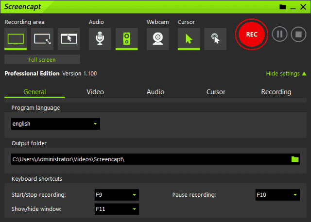 ASCOMP Screencapt Pro(屏幕捕捉录制工具) v2.003 便携版-92资源网