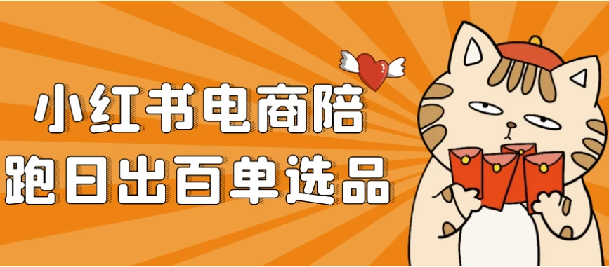 小红书电商陪跑日出百单选品-92资源网