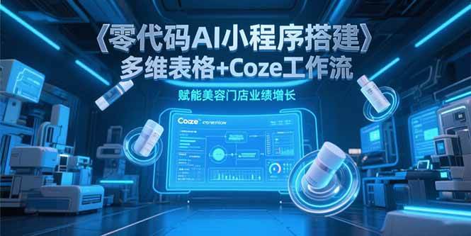 （15239期）零代码AI小程序搭建，多维表格+Coze工作流，赋能美容门店业绩增长-92资源网