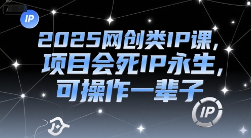 2025网创类IP课，项目会死IP永生，可操作一辈子-92资源网