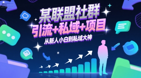 某联盟社群，引流+私域+项目，从新人小白到私域大神-92资源网