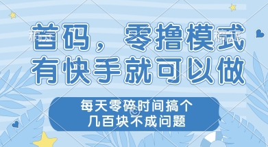 首码零撸项目，有快手就可以做，每天业务时间搞个几张不是问题【揭秘】-92资源网