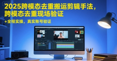2025跨模态去重搬运剪辑手法，跨模态去重现场验证 +全程实操，真实账号验证-92资源网