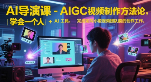 AI导演课-AIGC视频制作方法论，学会一个人+AI工具，完成如同小型视频团队般的创作工作，实现导演梦-92资源网