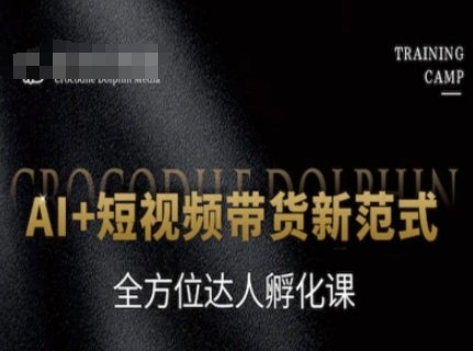 AI+短视频带货新范式，全方位达人孵化课-92资源网