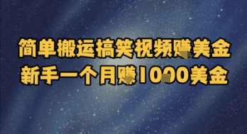 简单搬运搞笑视频挣美金，新手一个月入1k美金-92资源网