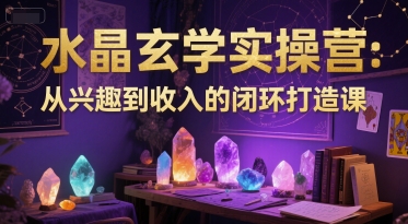 水晶玄学实操营：从兴趣到收入的闭环打造课-92资源网