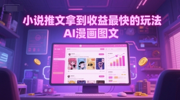 小说推文拿到收益最快的玩法，AI漫画图文-92资源网