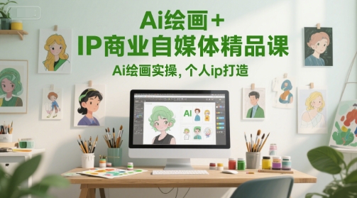 Ai绘画+IP商业自媒体精品课，Ai绘画实操，个人ip打造-92资源网