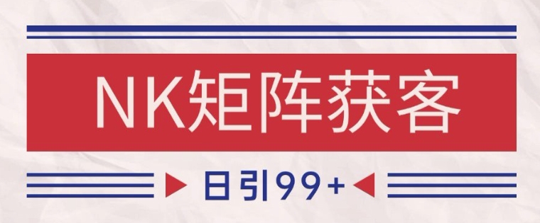 小红书某音NK赛道引流获客 自热矩阵日引200+【揭秘】-92资源网
