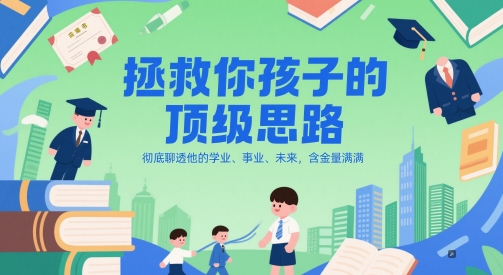 付费文章：拯救你孩子的顶级思路，彻底聊透他的学业、事业、未来，含金量满满-92资源网