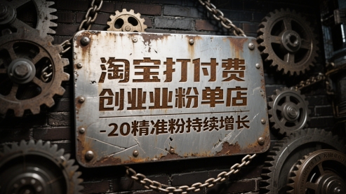 淘宝打付费创业粉单店每天稳定10-20精准粉持续增长【揭秘】-92资源网