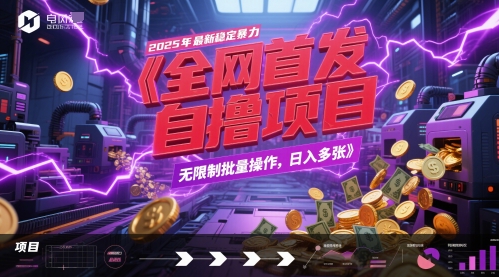 全网首发，2025年最新稳定暴力全自动自撸项目，无限制批量操作，日入多张【揭秘】-92资源网
