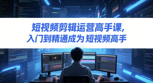 短视频剪辑运营高手课，入门到精通成为短视频高手-92资源网