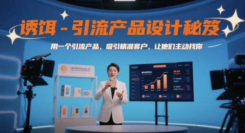 诱饵-引流产品设计秘笈，用一个引流产品，吸引精准客户，让他们主动找你-92资源网