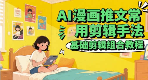 AI漫画推文常用剪辑手法，基础剪辑组合教程-92资源网