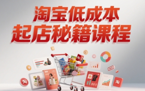 淘宝低成本起店系统课，助你快速起店，实现弯道超车-92资源网