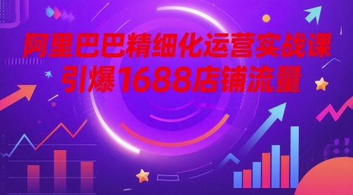 阿里巴巴精细化运营实战课，引爆1688店铺流量-92资源网