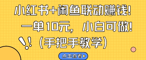 小红书+闲鱼联动挣钱，一单10元，小白可做-92资源网