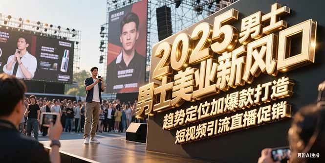 （15190期）2025男士美业新风口，趋势定位加爆款打造，短视频引流直播促销-92资源网