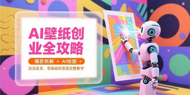 （15312期）AI壁纸创业全攻略，爆款拆解+AI绘图+自动发货，零基础到变现完整教学-92资源网