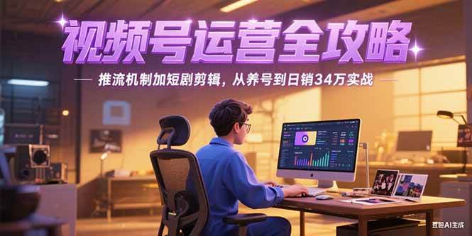 （15217期）2025视频号运营全攻略，推流机制加短剧剪辑，从养号到日销34万实战-92资源网
