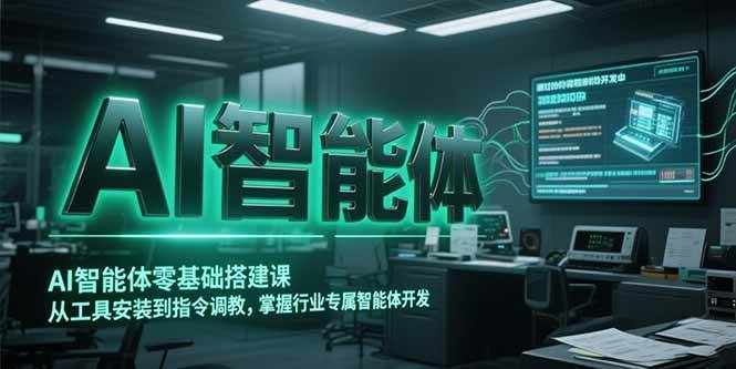（15257期）AI智能体零基础搭建课，从工具安装到指令调教，掌握行业专属智能体开发…-92资源网